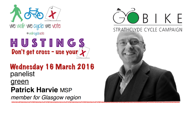 Hustings: candidate Patrick Harvie, Scottish Green Party