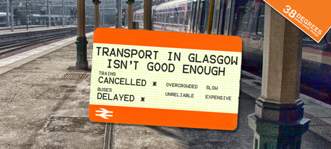 Get Glasgow Moving - sign the petition to improve our Public Transport - and Hustings 26 April