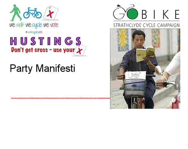 5 Parties at our Hustings, 5 Manifestos