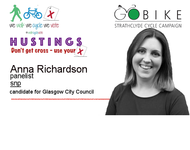 Hustings, 19 April, SNP candidate, Anna Richardson, Glasgow