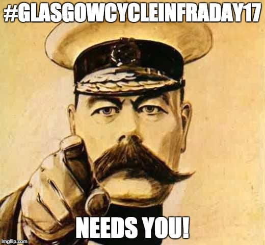 #GlasgowCycleInfraDay17 needs you!