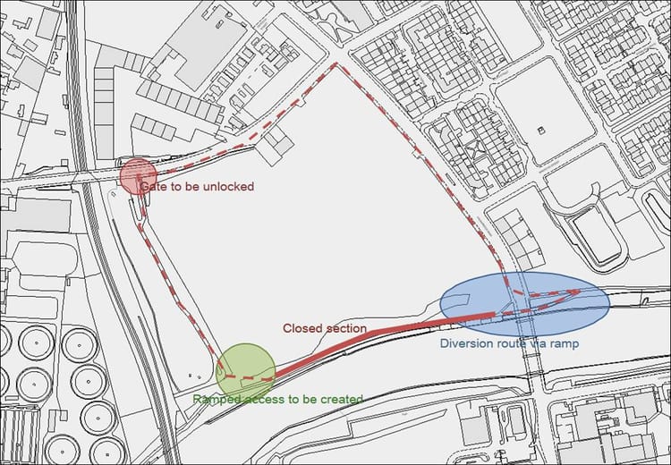 ** Diversion ** NCN 75 Dalmarnock