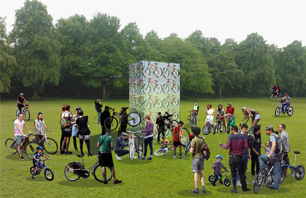 Bike Tower at the Bike Town launch event