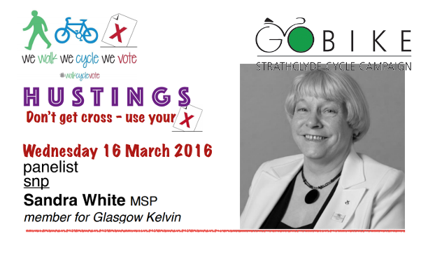 Hustings: candidate Sandra White, SNP