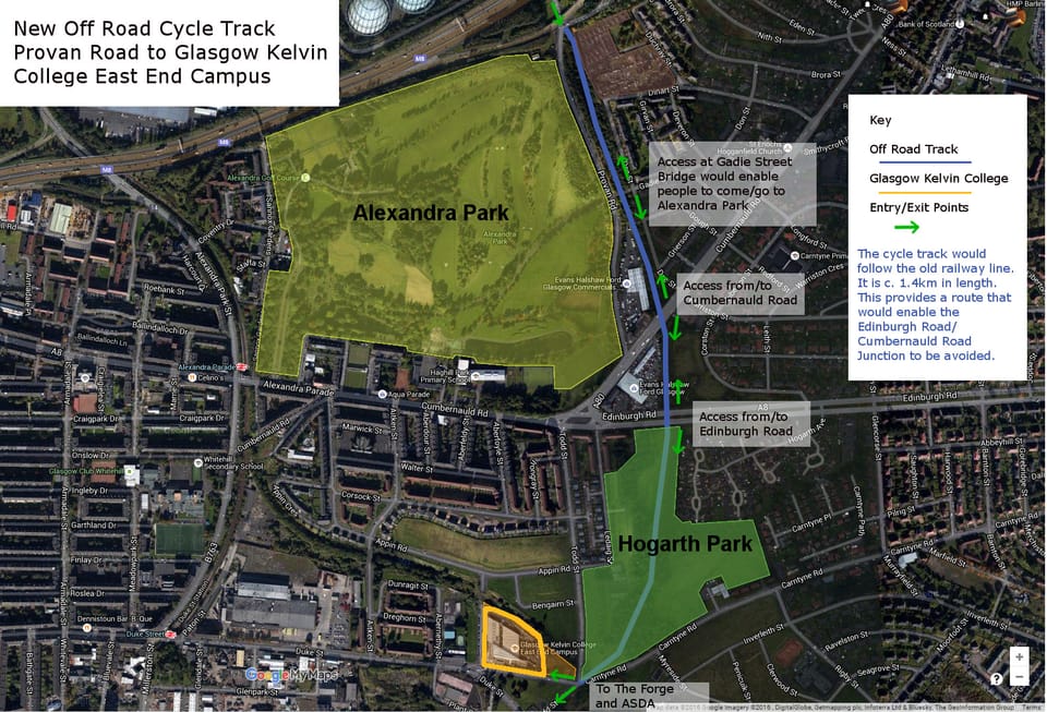 Potential Off Road Cycle Track in East End of Glasgow