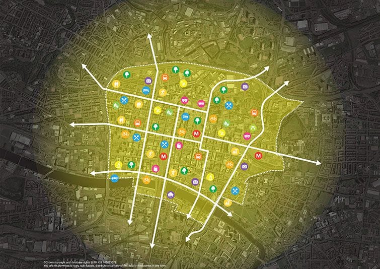 Glasgow - regeneration of 4 city centre areas: Broomielaw, Blythswood, St Enoch and Central