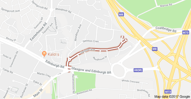 Swinton Avenue, Baillieston: proposed speed cushions will leave cyclists in the gutter