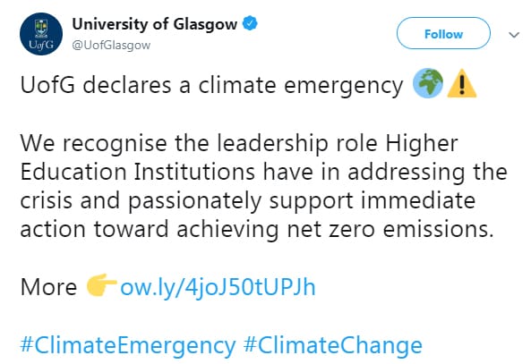 Review of University Avenue proposals called for in light of University of Glasgow Climate Emergency declaration