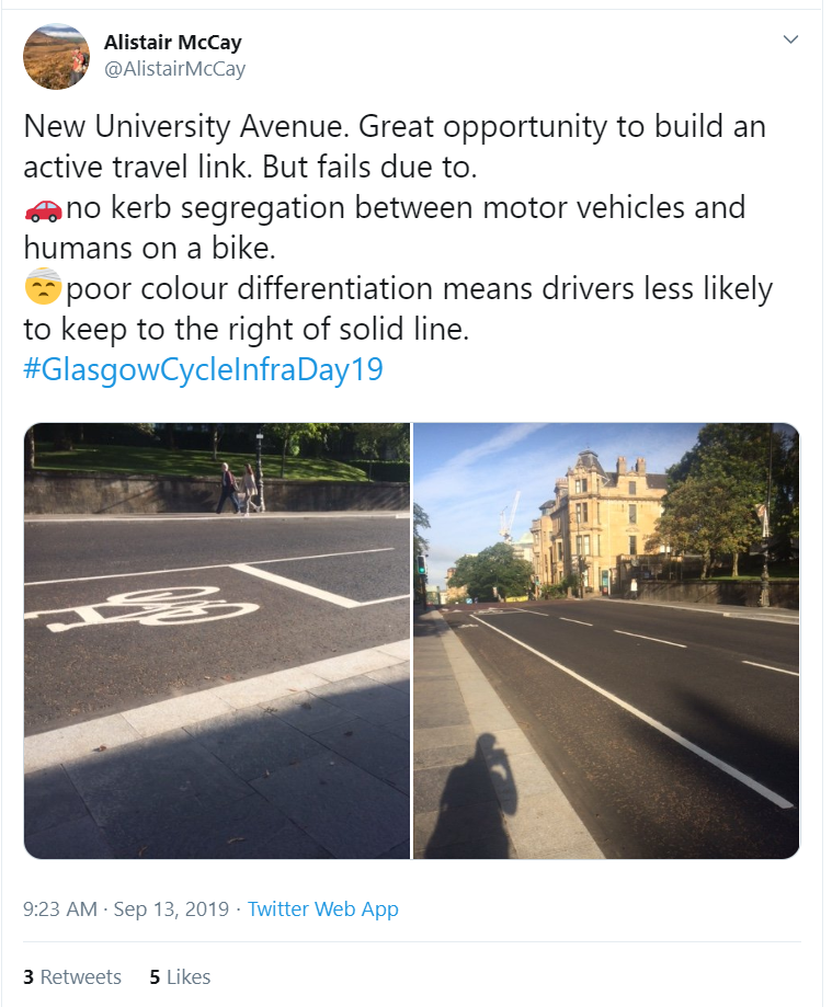 Today is #GlasgowCycleInfraDay19