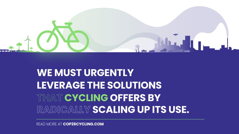 Open letter: Global coalition calls on governments at COP26 to boost cycling levels to reduce carbon emissions and reach climate goals quickly and effectively