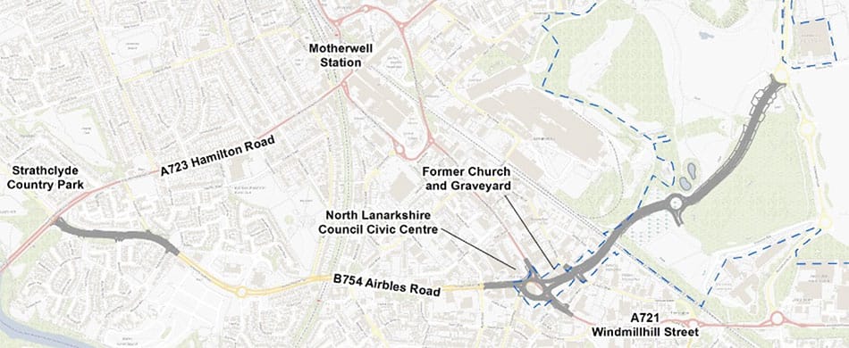 Ravenscraig - Airbles Rd map