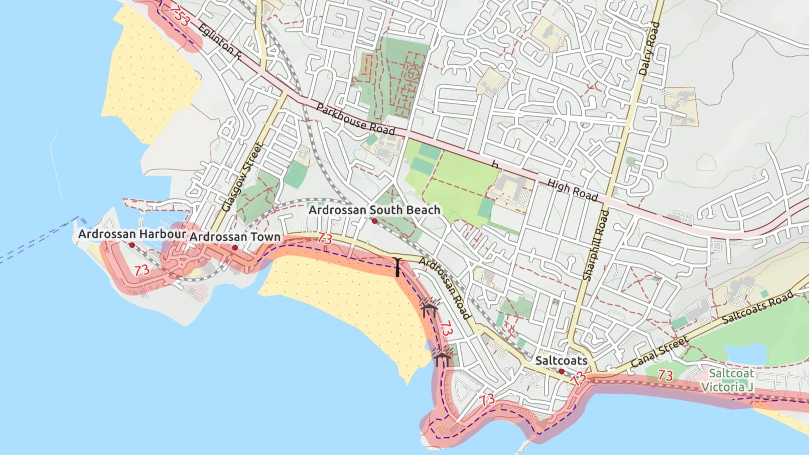 Ardrossan map