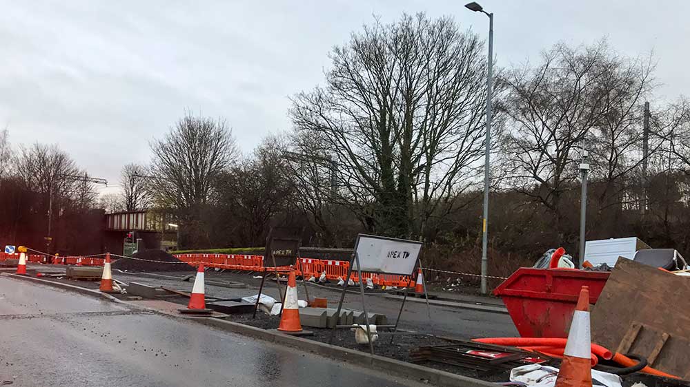 East City Way work in progress – London Road, Glasgow