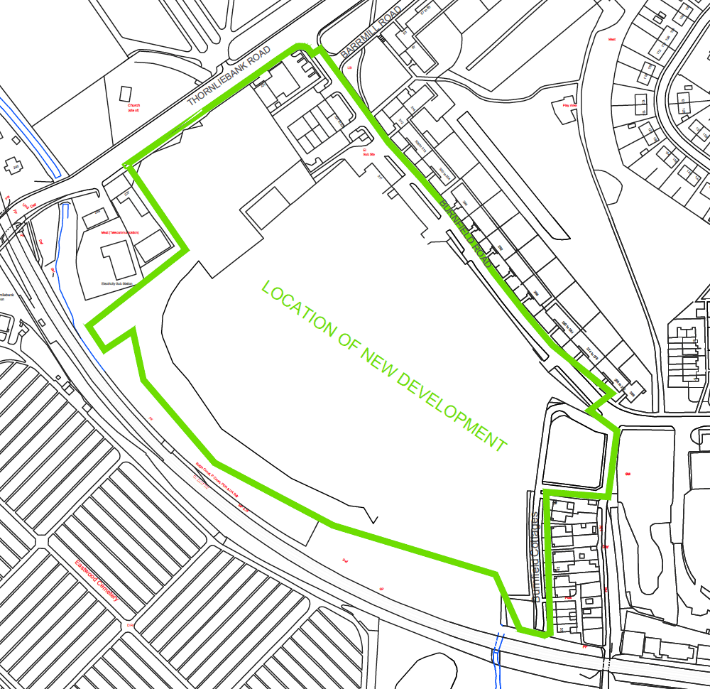 Burnfield Rd 20mph zone location