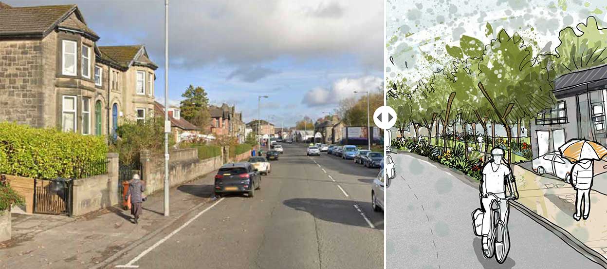 Kirkintilloch Rd – before/after image