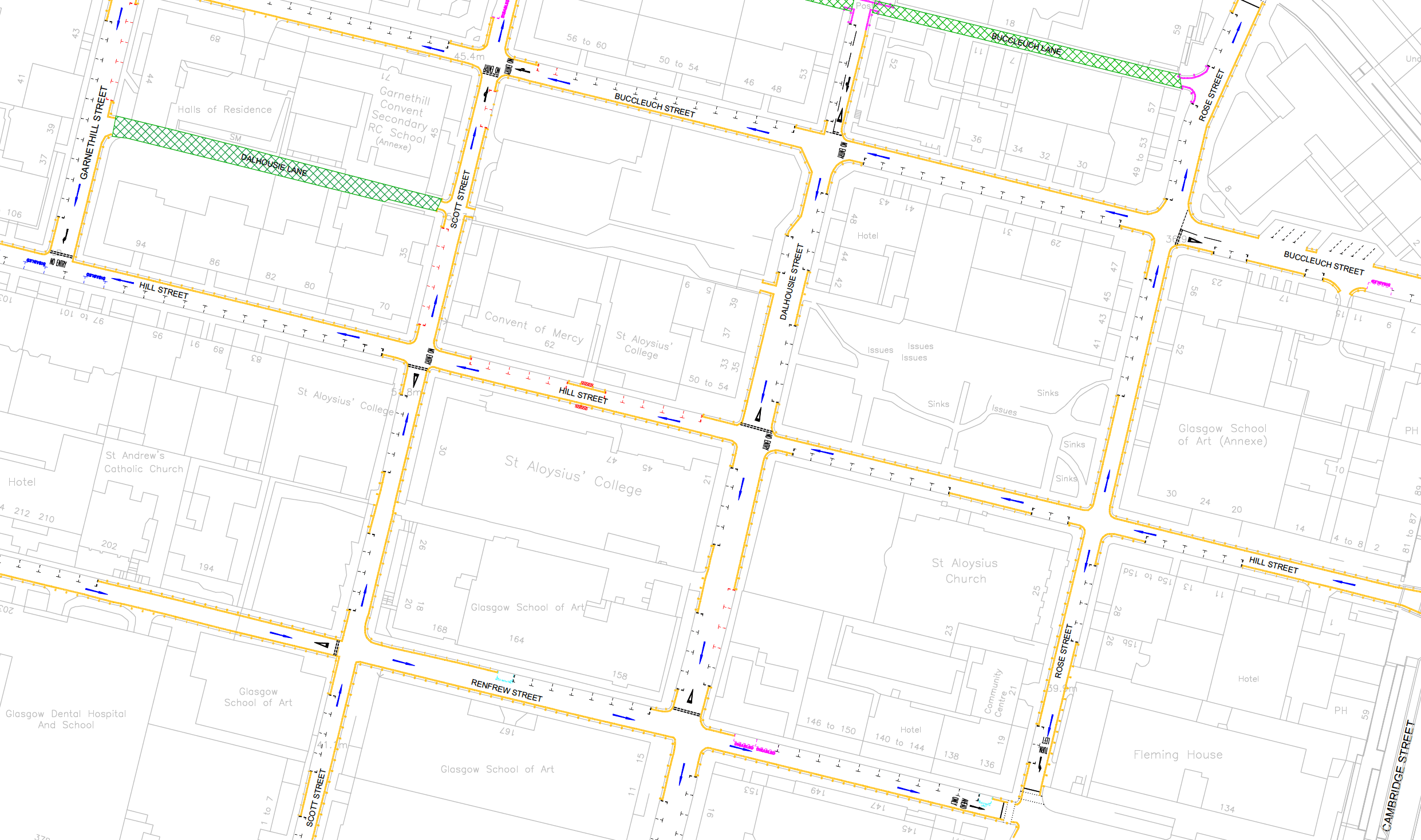 Detail of Garnethill parking plans