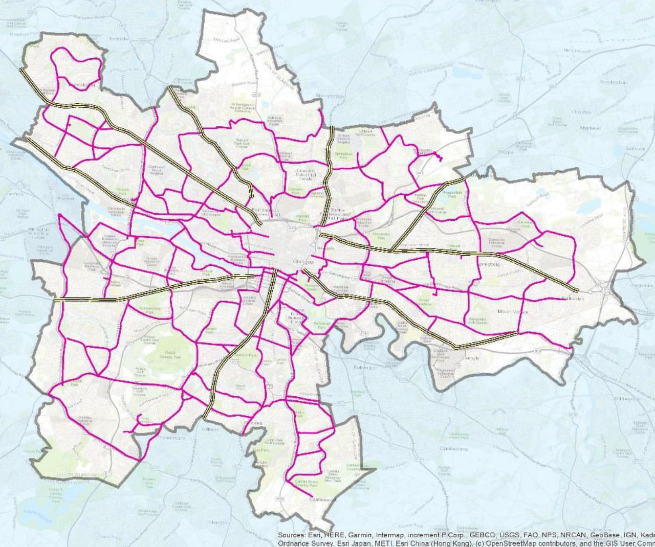 Active Travel Forum Glasgow City Cycling Network Map