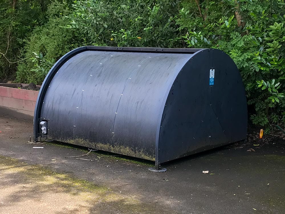 Secure bike store at Alexandra Park Cycle Hub