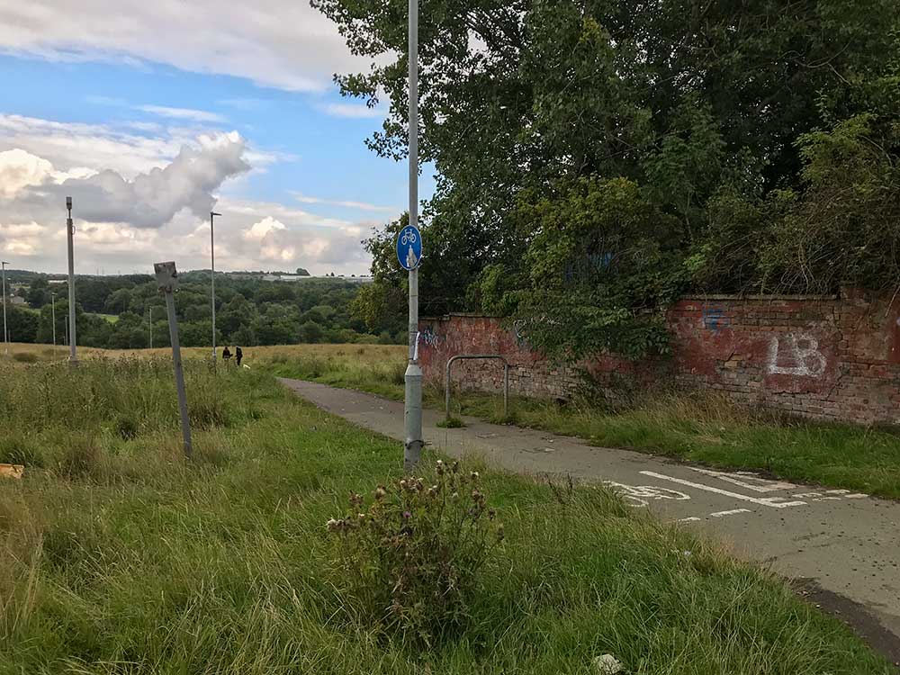 Shared use path at Orbiston Rd, Bellshill