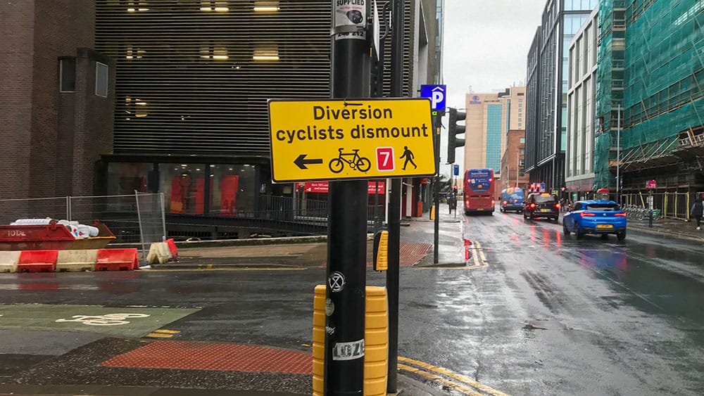 COP26 diversion sign – Waterloo St/Blythswood St