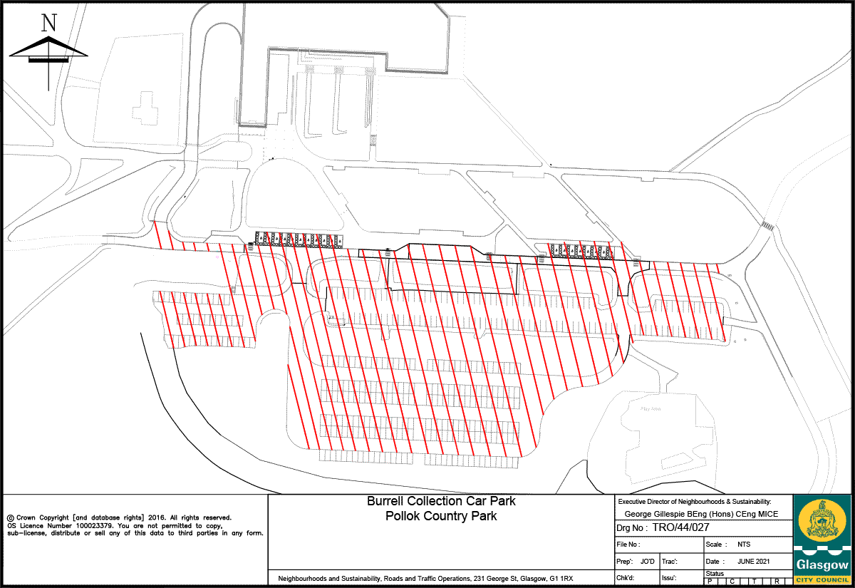 Burrell Collection Car Park plan