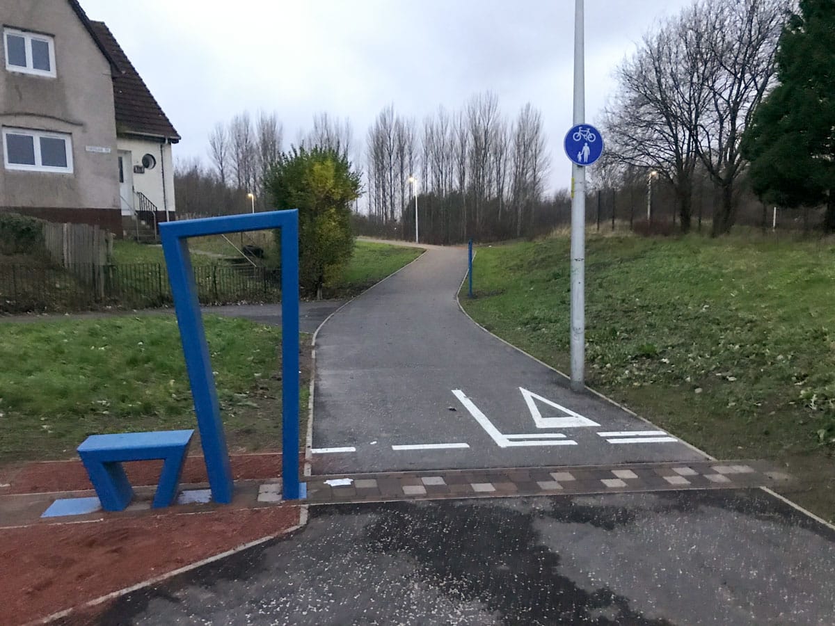 Toryglen Rd entrance to Malls Mire