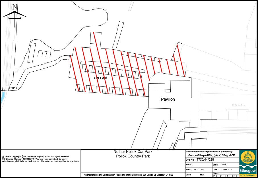 Nether Pollok Car Park plan