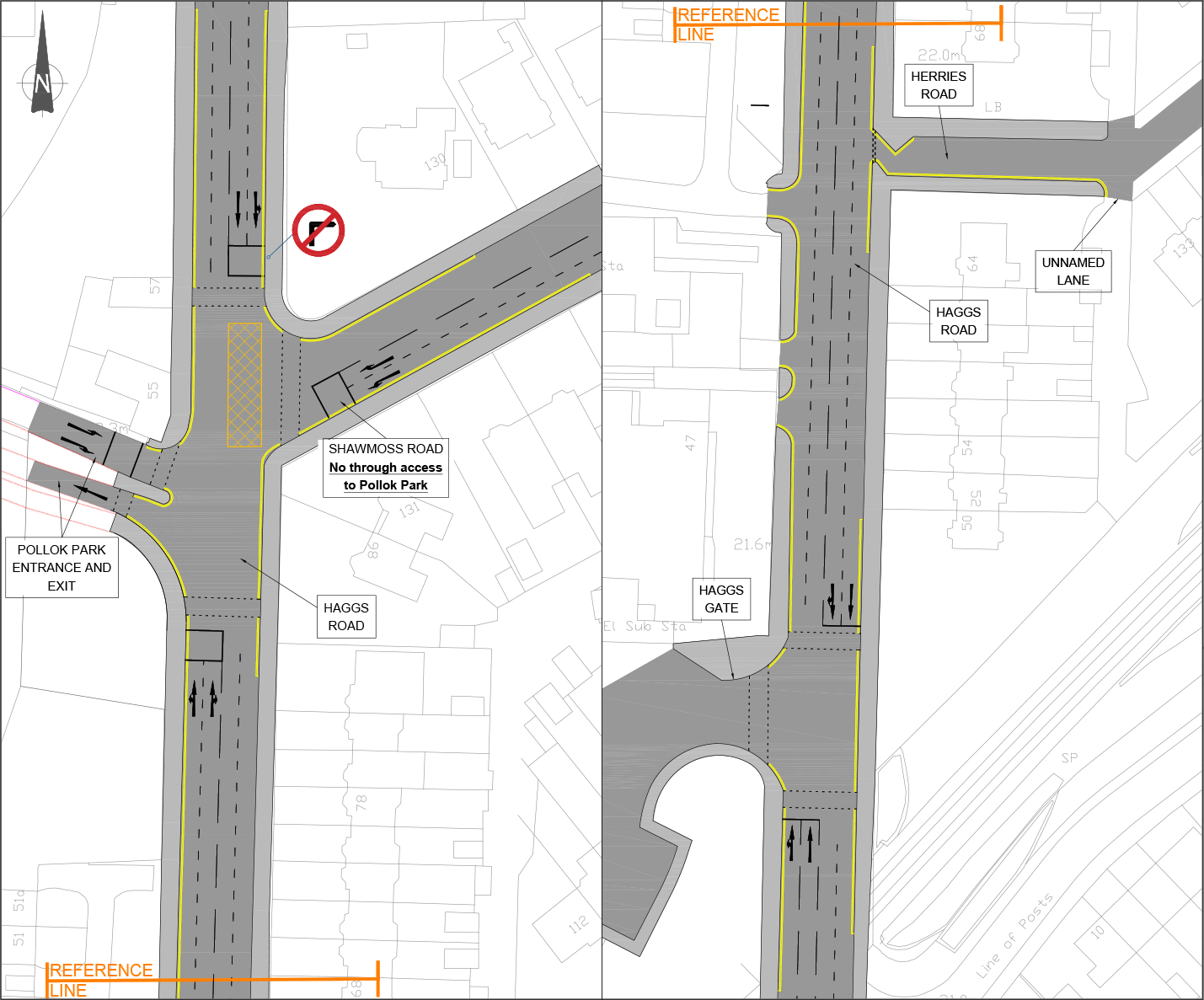 Plan of changes to Haggs Rd junctions