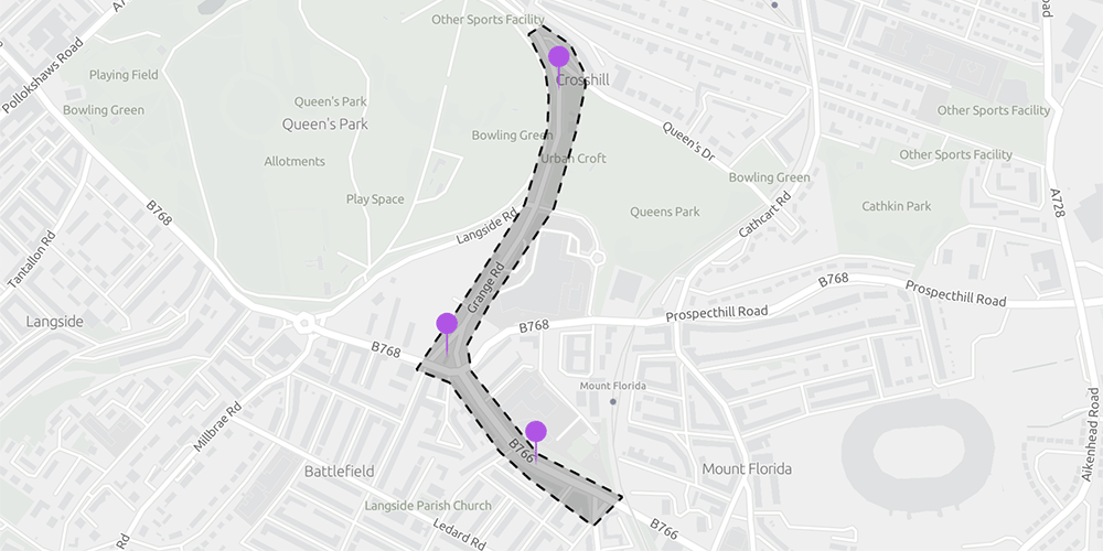 Map of Connecting Battlefield area