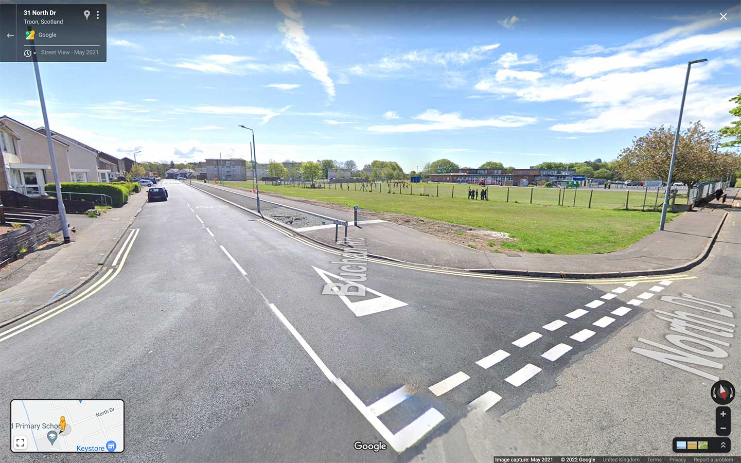 Existing cycleway near completion on Buchan Rd, Troon