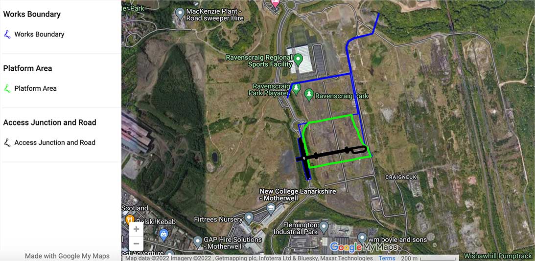 Ravenscraig Levelling Up Fund map