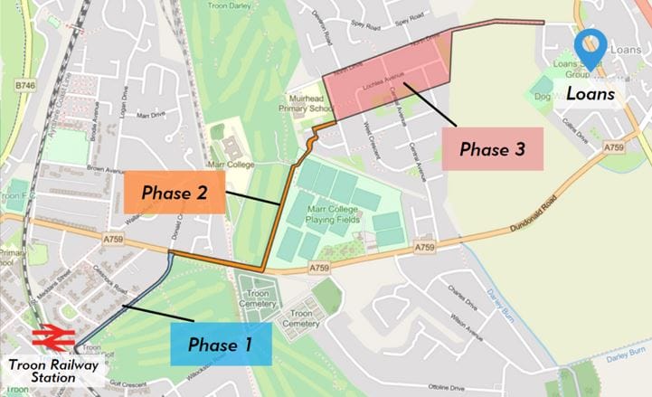 Loans to Troon phases map