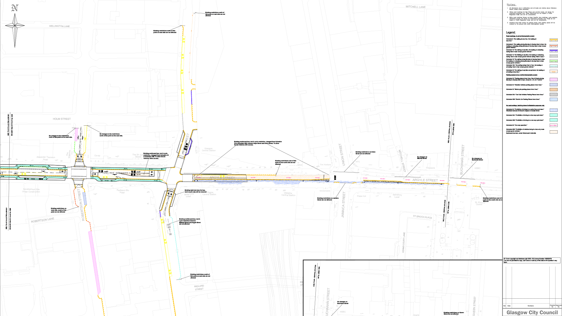 Argyle Street West plan, Central Station