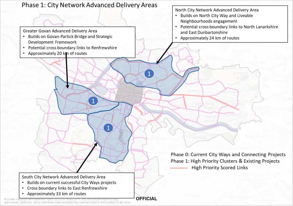 City Network Phase 1 map