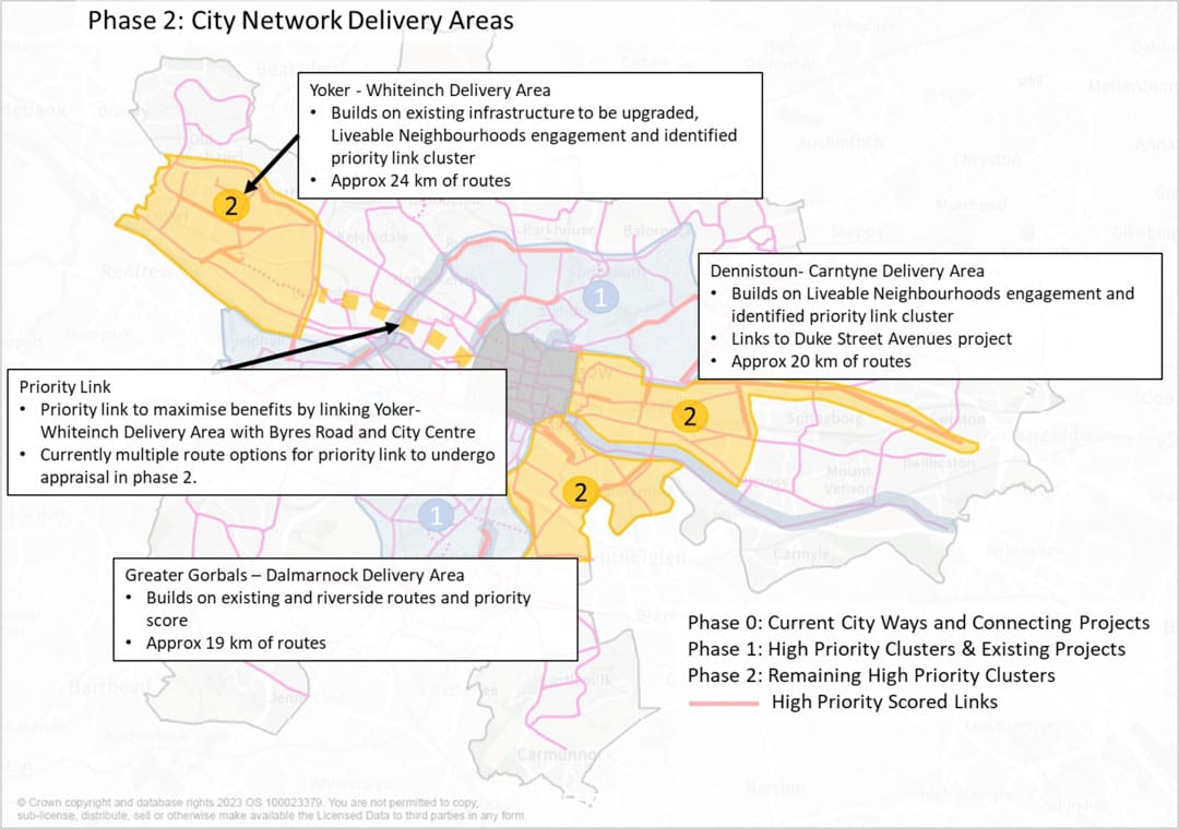 City Network Phase 2 map