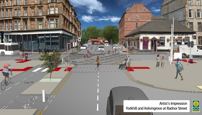 Radnor St/Haugh Rd junction visualisation