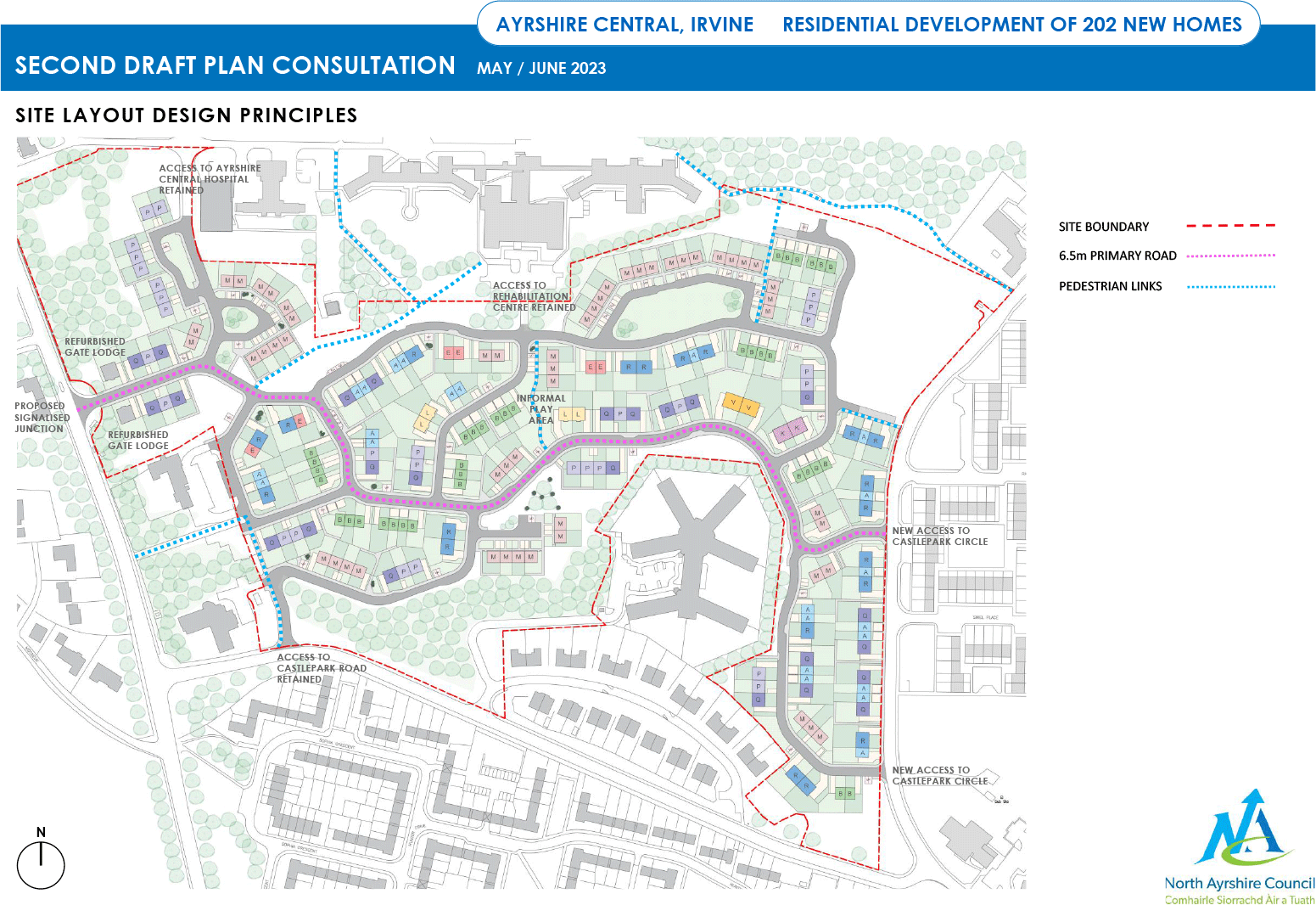 Ayrshire Central, Irvine – Revised Draft Plan site layout