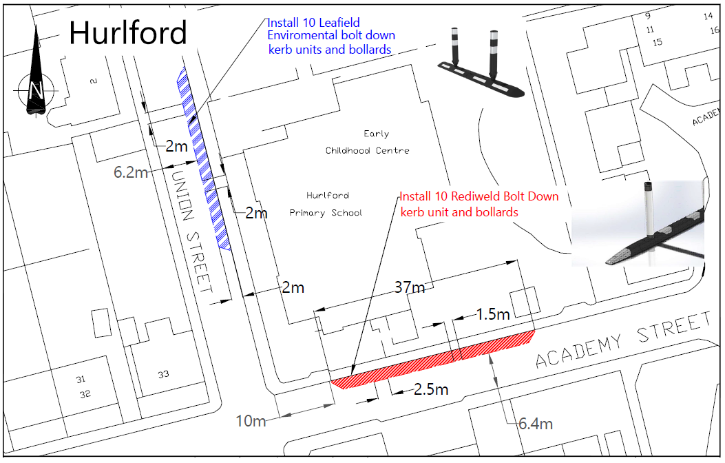 Map of Hurlford School Street trial