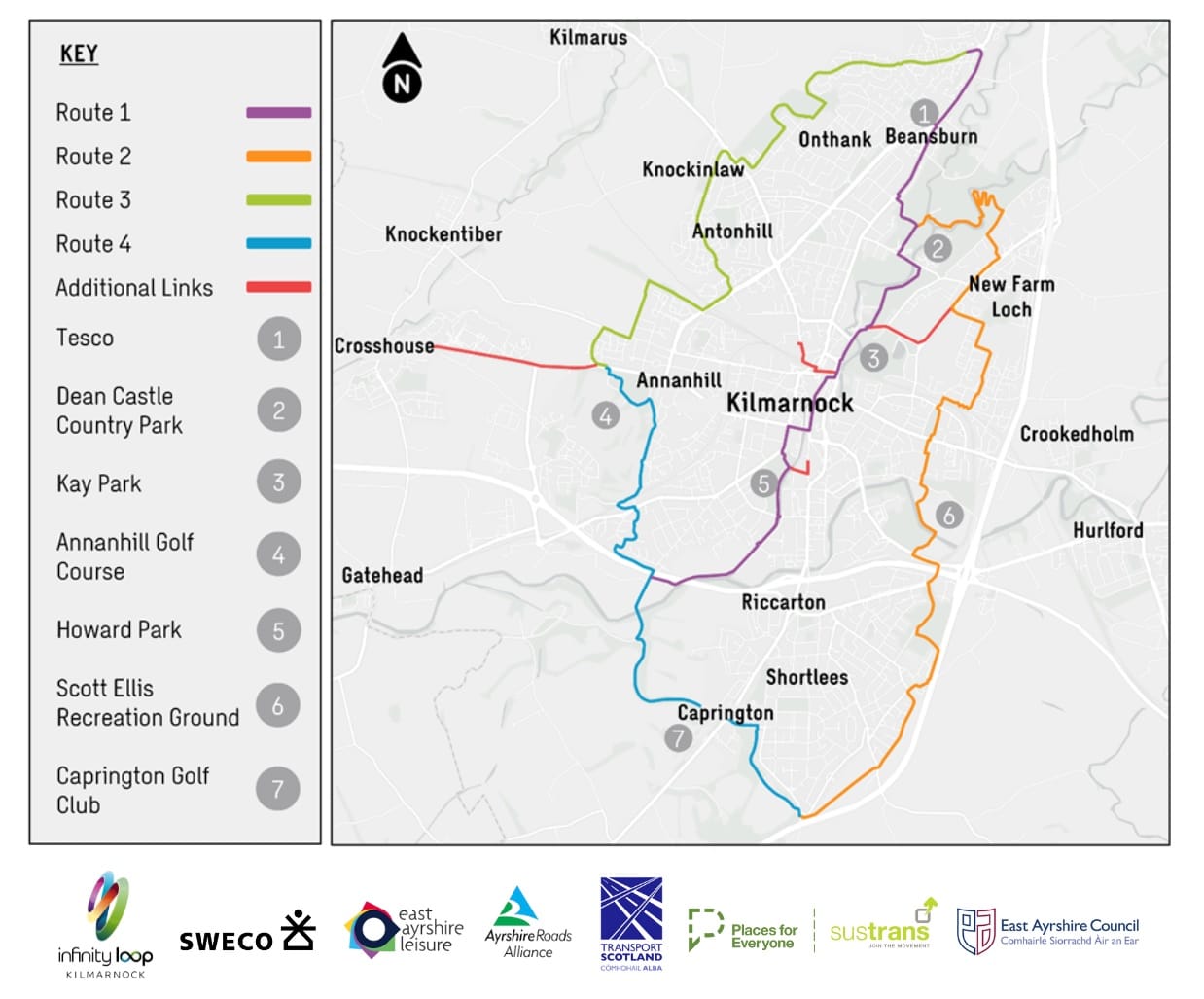 Map of proposed Kilmarnock Infinity Loop