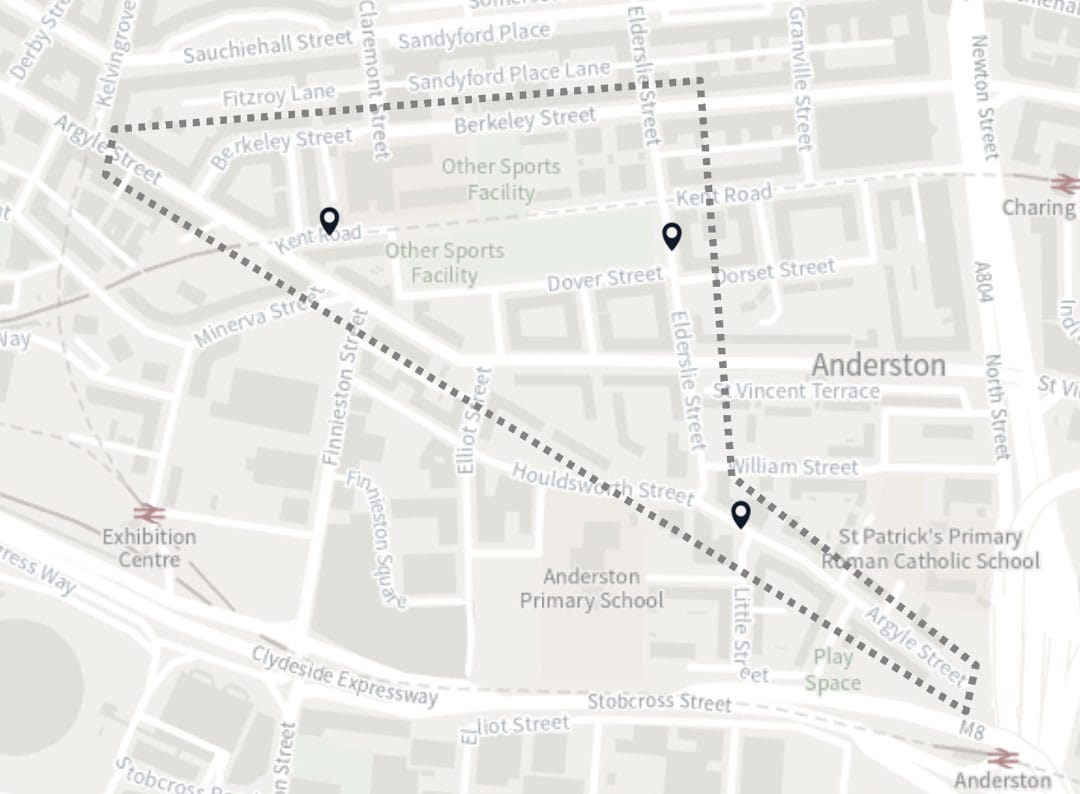 Yorkhill-Anderston LN map